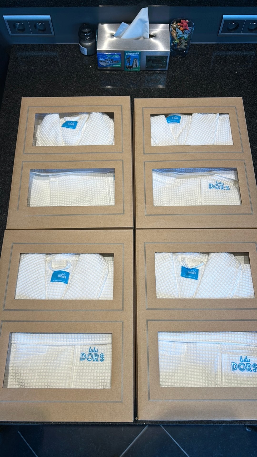 4 witte badjassen 100% katoen Tutu Dors, Kleding | Dames, Ophalen, Nieuw, Wit, Overige typen