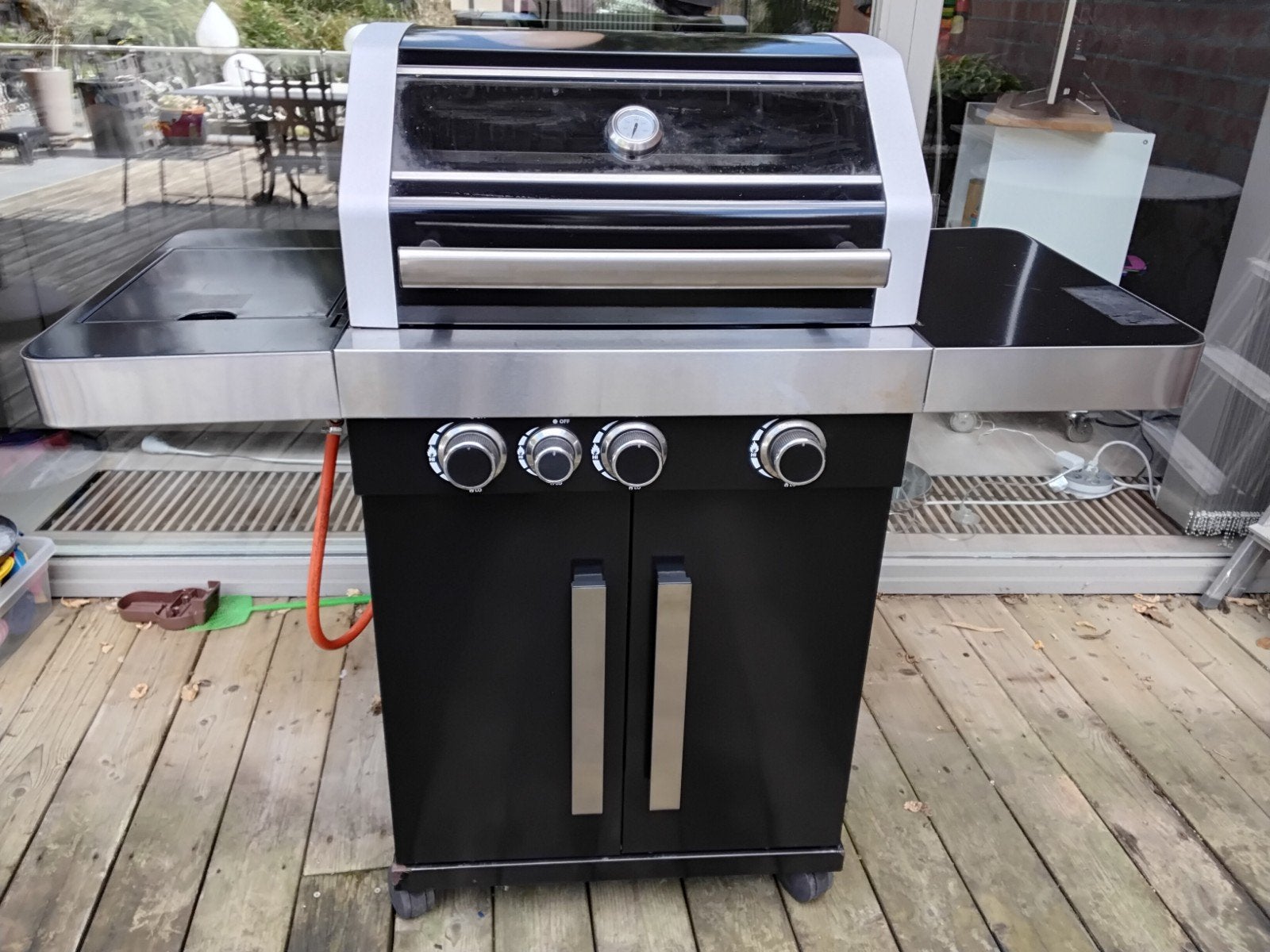 gasbarbecue met beschermhoes, Jardin & Terrasse, Barbecues à gaz, Enlèvement, Utilisé