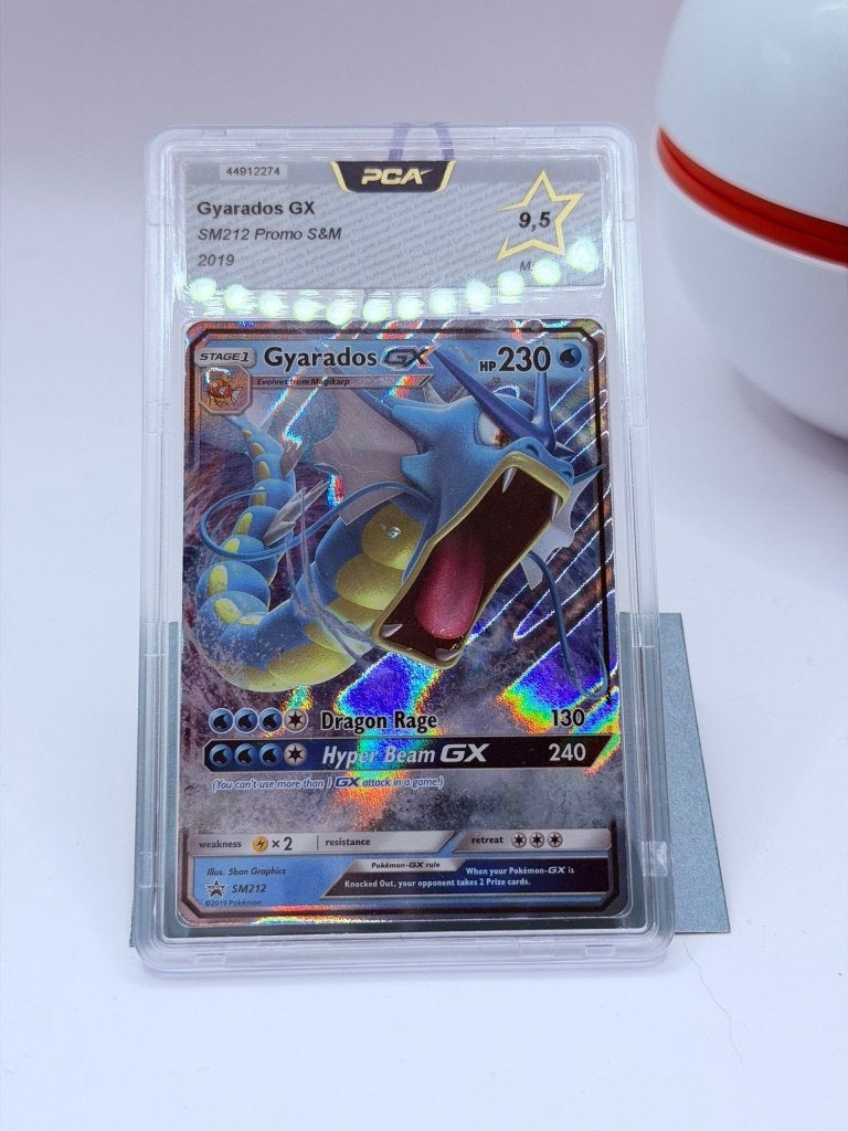Gyarados GX Promo HIF 212 PCA 9.5, Enlèvement ou Envoi, Neuf, Cartes en vrac, Foil