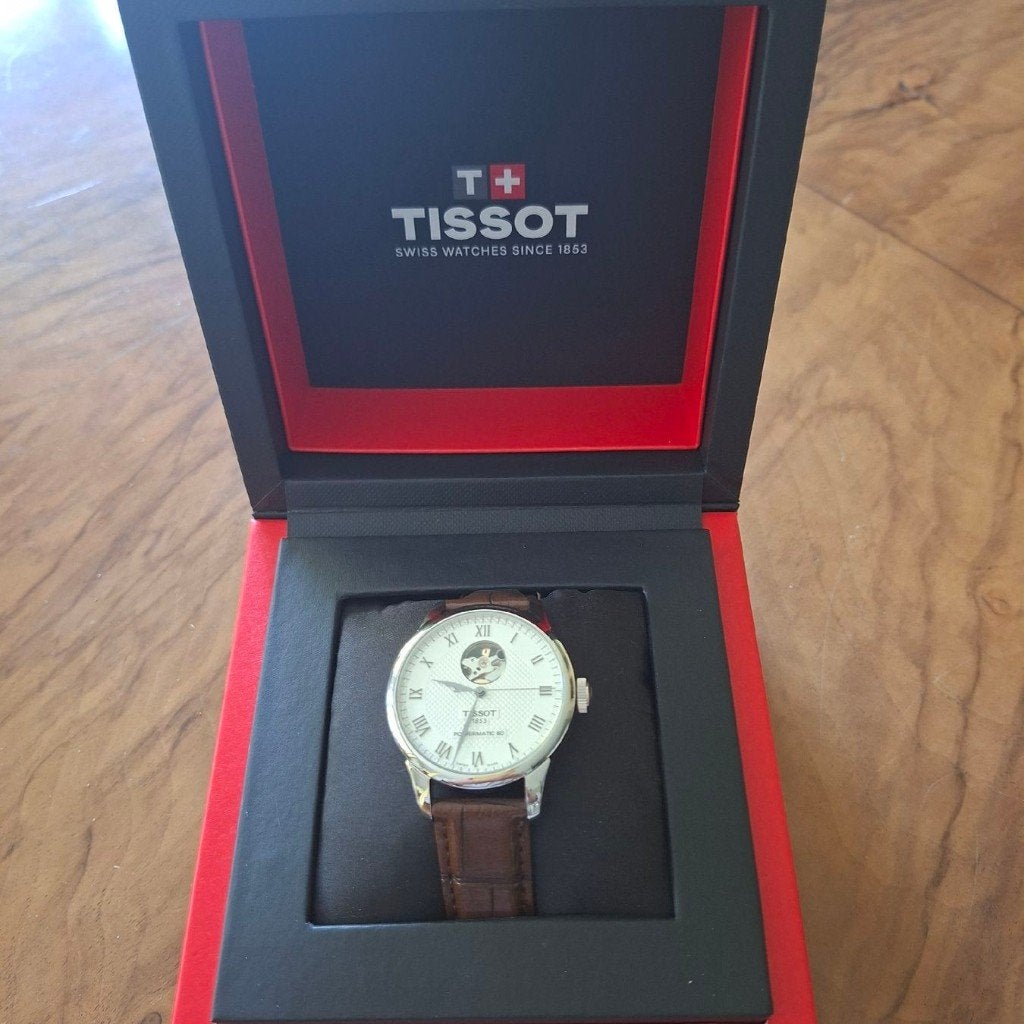 Montre automatique Tissot Le Locle, Bijoux, Sacs & Beauté, Montres | Hommes, Autres marques, Enlèvement ou Envoi, Cuir, Acier