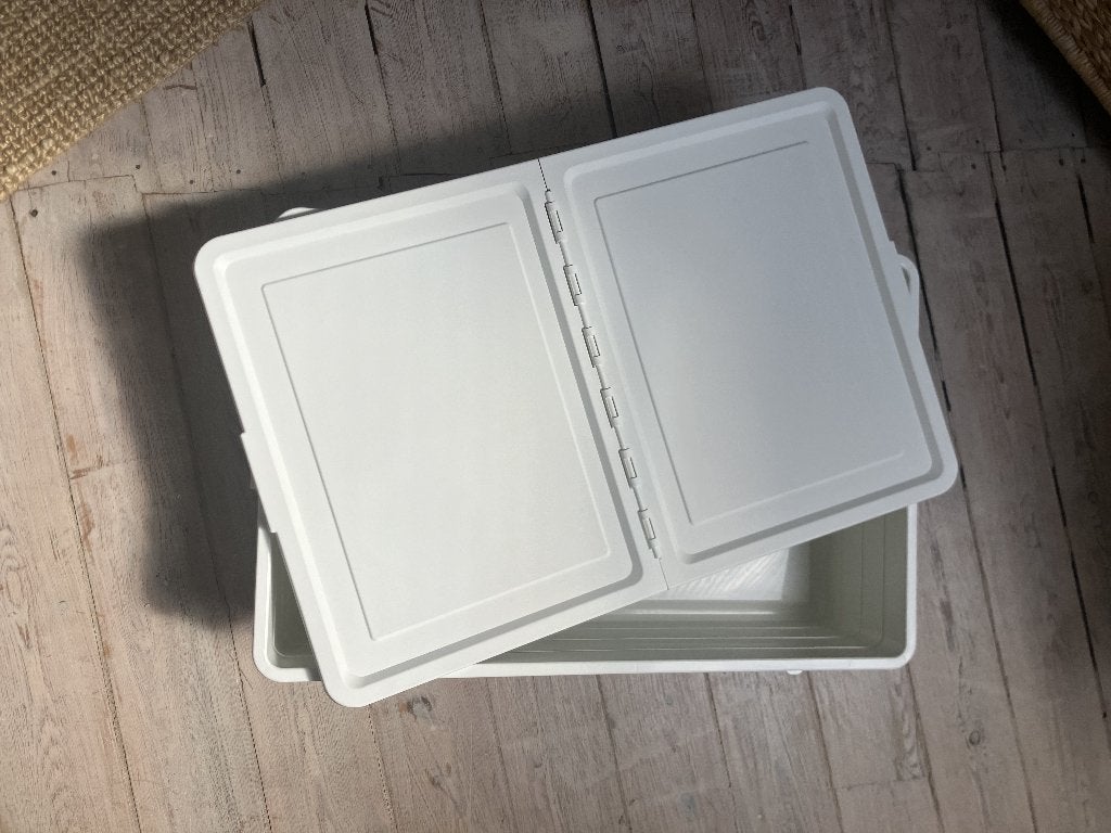 3 Boîtes de rangement avec couvercle, IKEA, Doe-het-zelf en Bouw, Kratten en Dozen, Ophalen, Doos, 40 tot 60 cm, 50 tot 75 cm