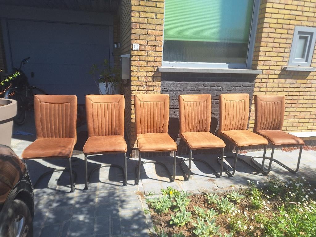 Eettafel met stoelen, Huis en Inrichting, Ophalen, Gebruikt, 100 tot 150 cm, Rond