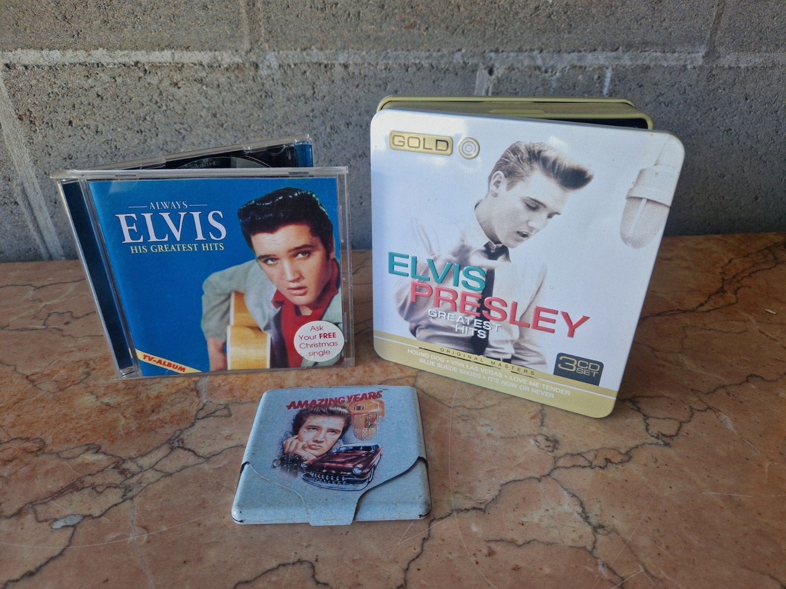 lot Elvis 2x cd + sigaretten doos, Ophalen of Verzenden