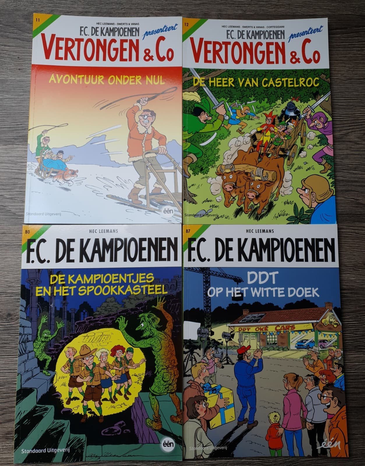 Pakket van 4 F.C. De Kampioenen strips €2/strip, Boeken, Stripverhalen, Gelezen, Hec Leemans (FC De Kampioenen), Ophalen of Verzenden