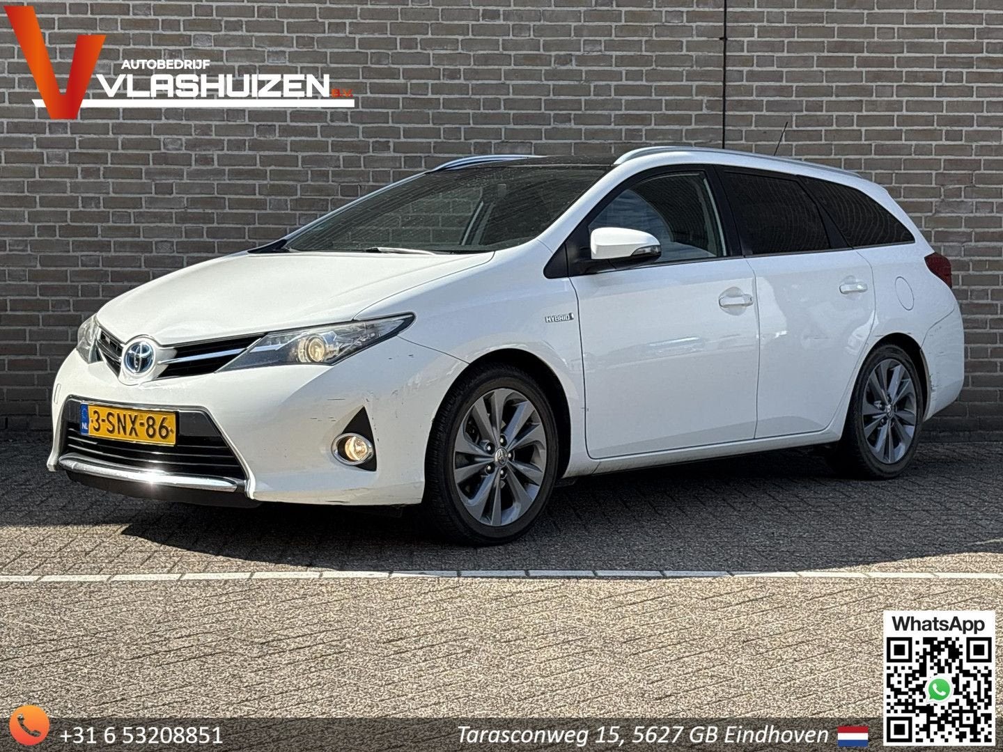 Toyota Auris Touring Sports 1.8 Hybrid Lease | Pano | Climat, Auto's, Toyota, Automaat, Wit, Bedrijf, Break