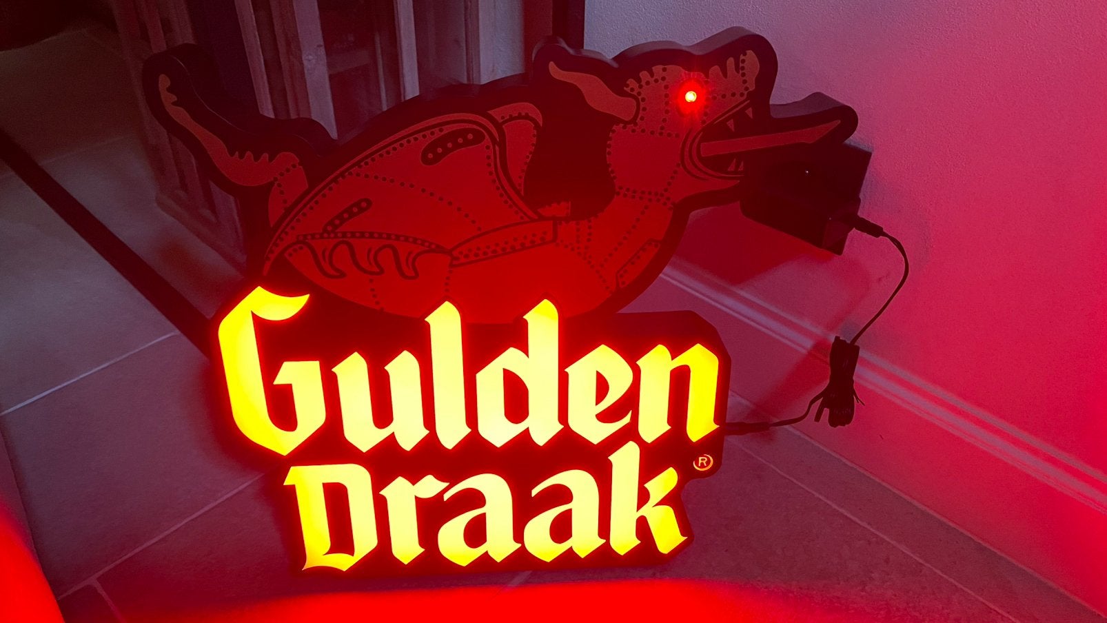 Lichtbak gulden draak., Verzamelen, Ophalen of Verzenden, Nieuw, Lichtbak of (neon) lamp