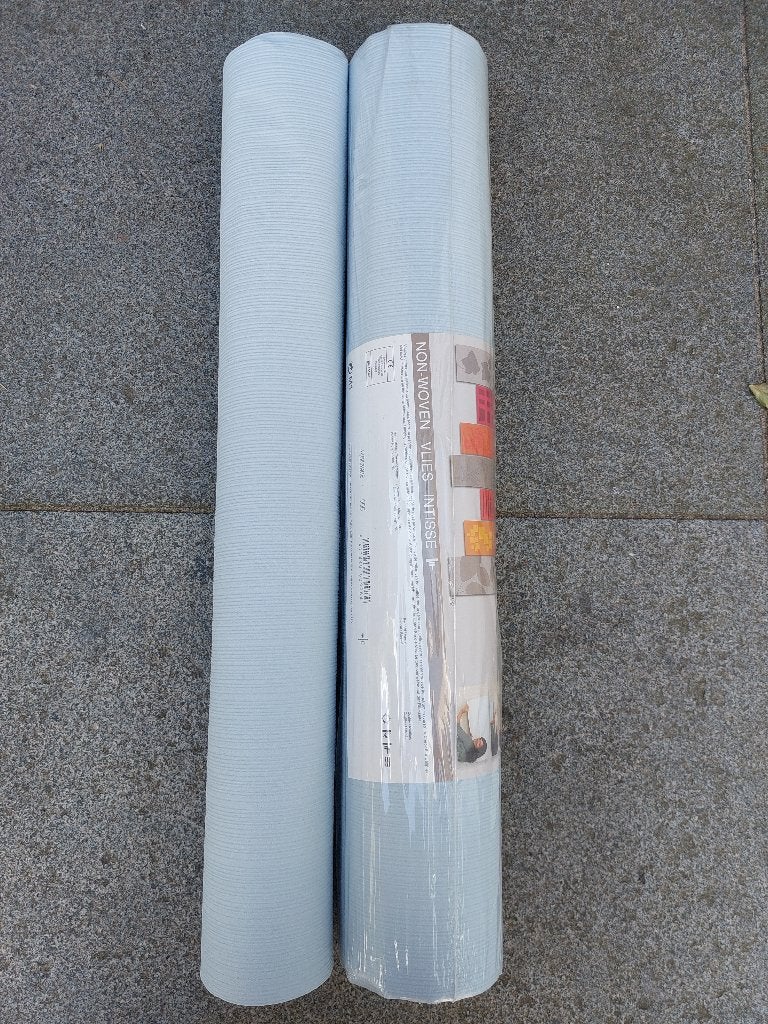 1,5 rol behangpapier lichtblauw, Ophalen, Vliesbehang, Blauw