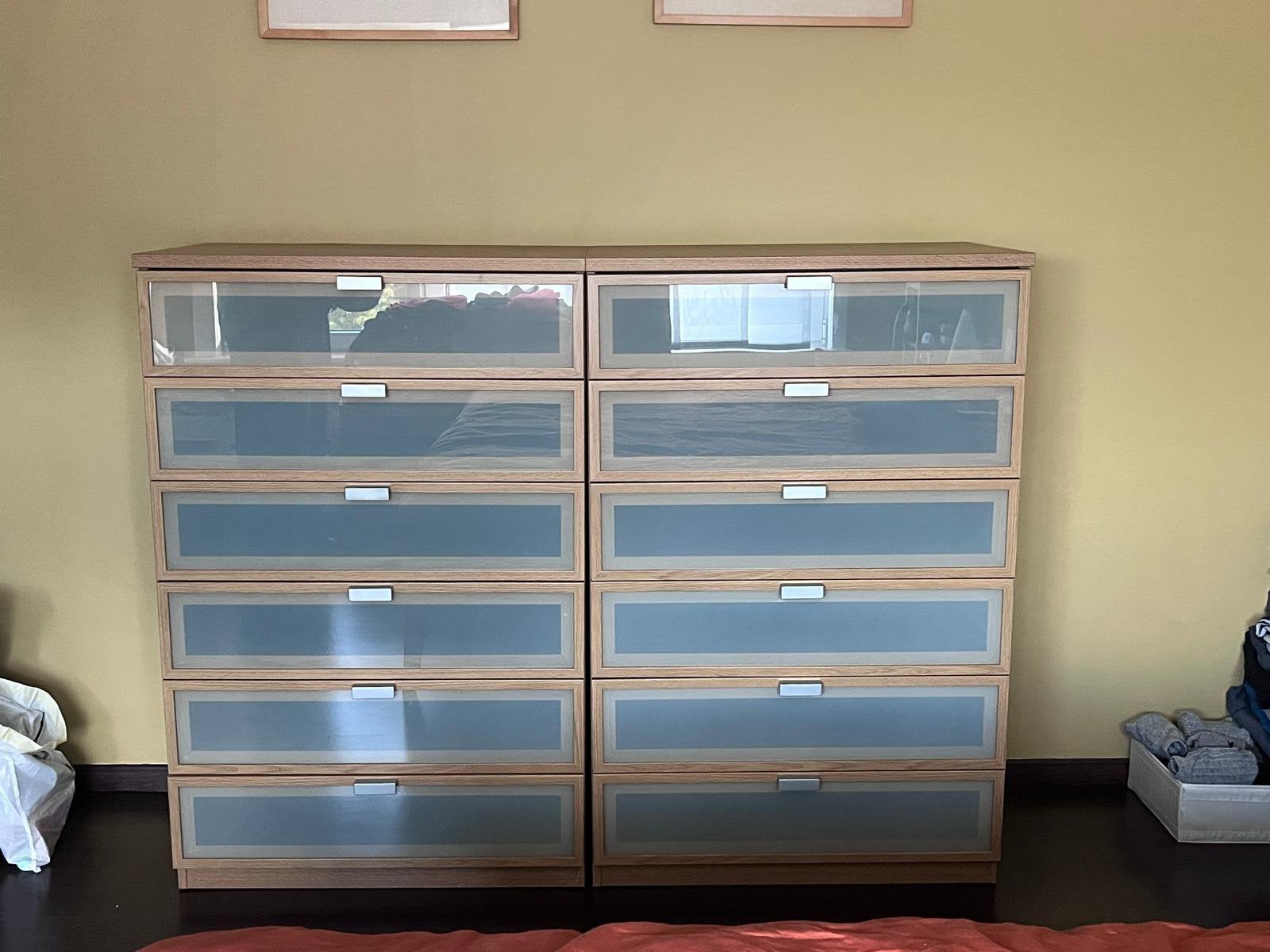 commode robuste à 6 tiroirs (2 pièces disponibles), 25 à 50 cm, 5 tiroirs ou plus, Enlèvement, Utilisé