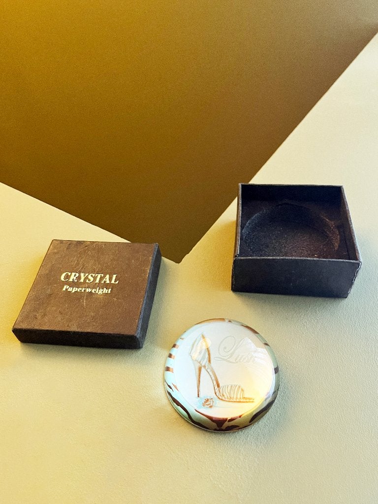 Presse-papier en cristal Lush au look vintage, Enlèvement ou Envoi