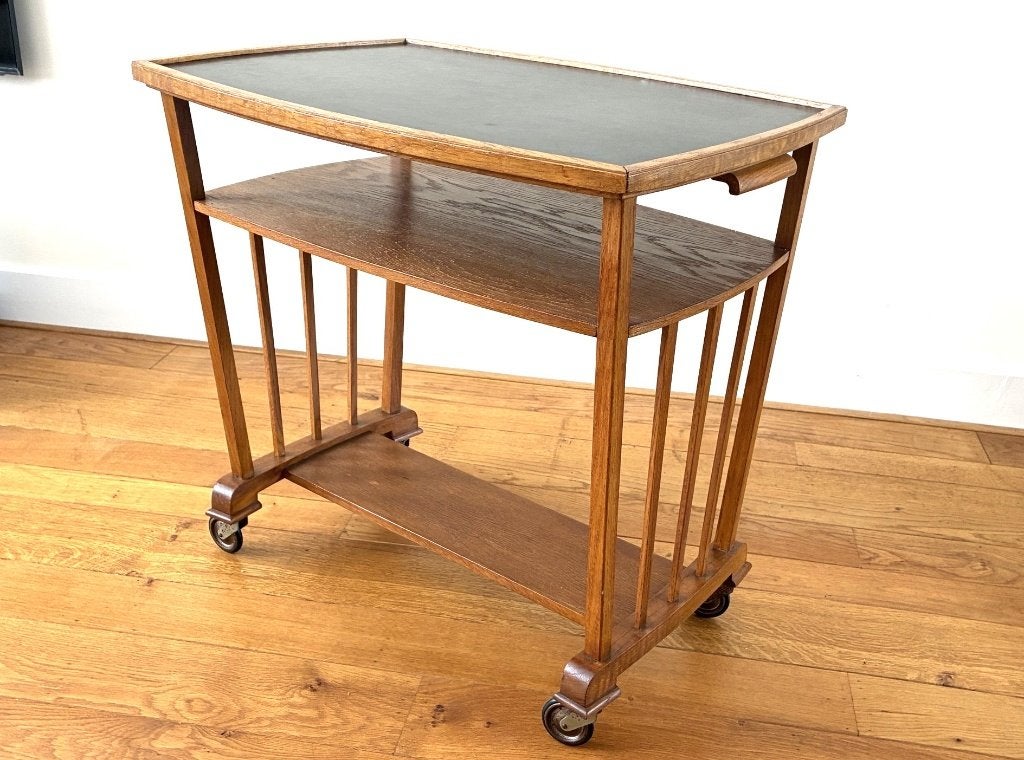 Trolley/serveerwagen, hout, vintage, art deco, Antiek en Kunst, Ophalen