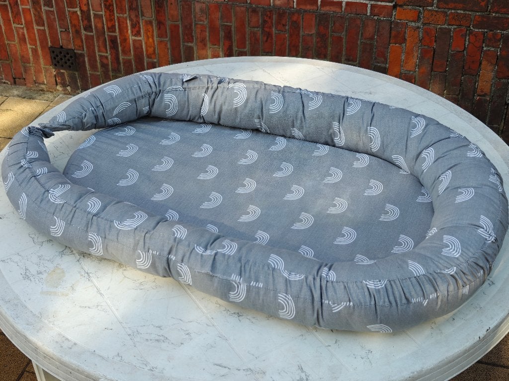 Jollein babynest Rainbow Grey, Ophalen, Zo goed als nieuw
