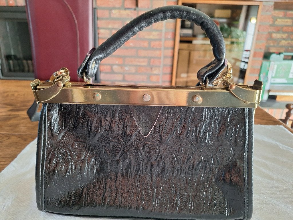 Tas dames leder, Ophalen of Verzenden, Zo goed als nieuw, Zwart, Handtas