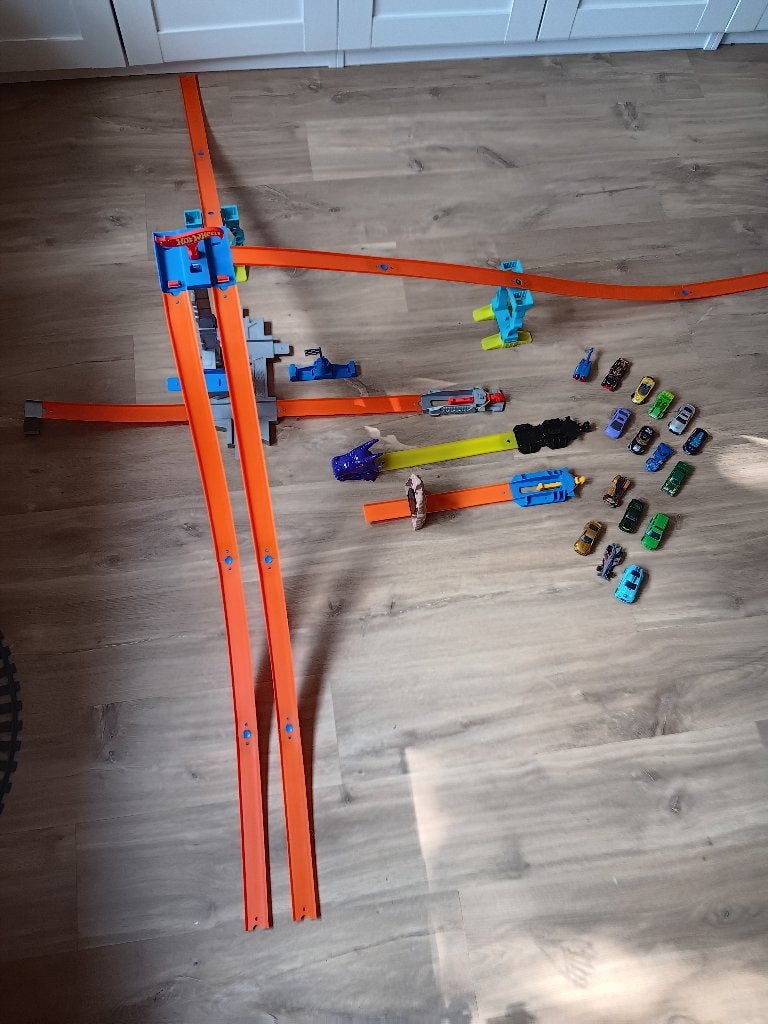 Hot Wheels banen en auto's, Kinderen en Baby's, Speelgoed | Racebanen, Ophalen, Racebaan, Zo goed als nieuw, Hot Wheels