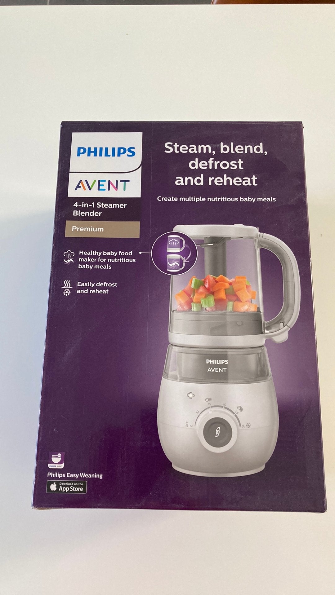 Avent 4-in-1 steamer blender -bereiden van verse babyvoeding, Enlèvement, Comme neuf