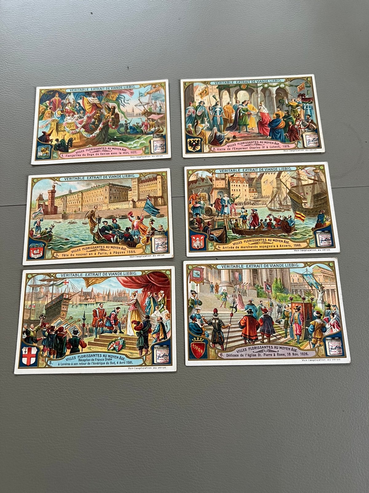 Liebig avec pots de villes florissantes au moyen âge, Enlèvement ou Envoi, Comme neuf, Album d'images