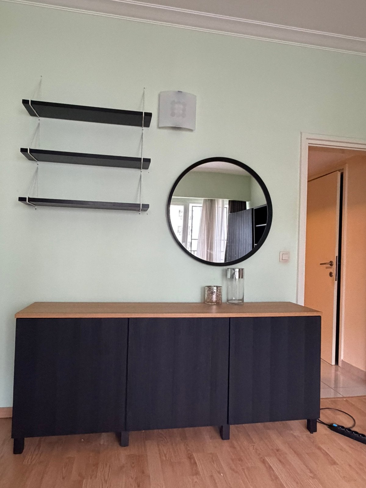 BESTA armoire 180x42x74, Maison & Meubles, Enlèvement, Comme neuf, Chêne