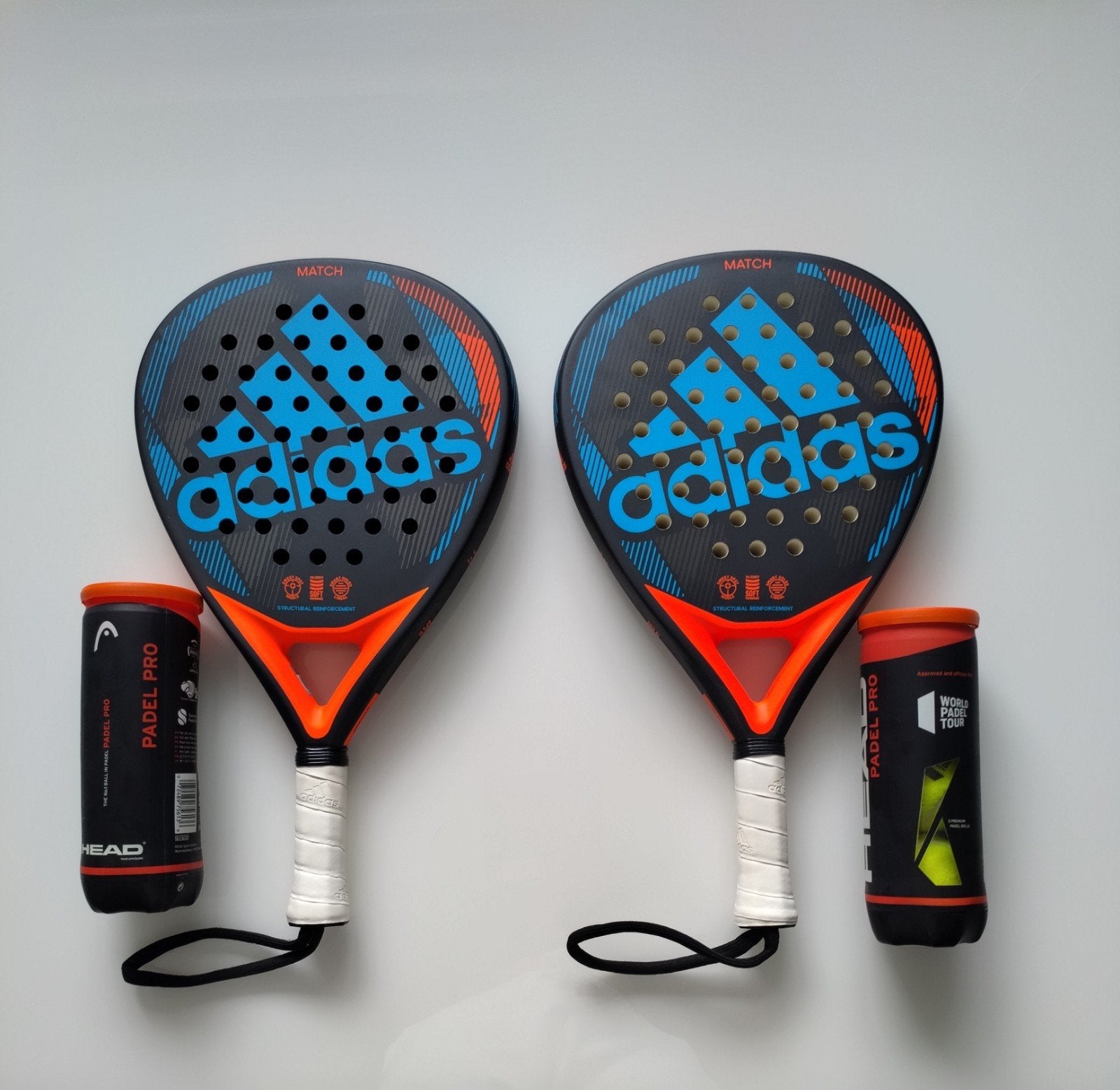 2 Adidas Padel Rackets Met Ballen, Sport en Fitness, Ophalen, Zo goed als nieuw