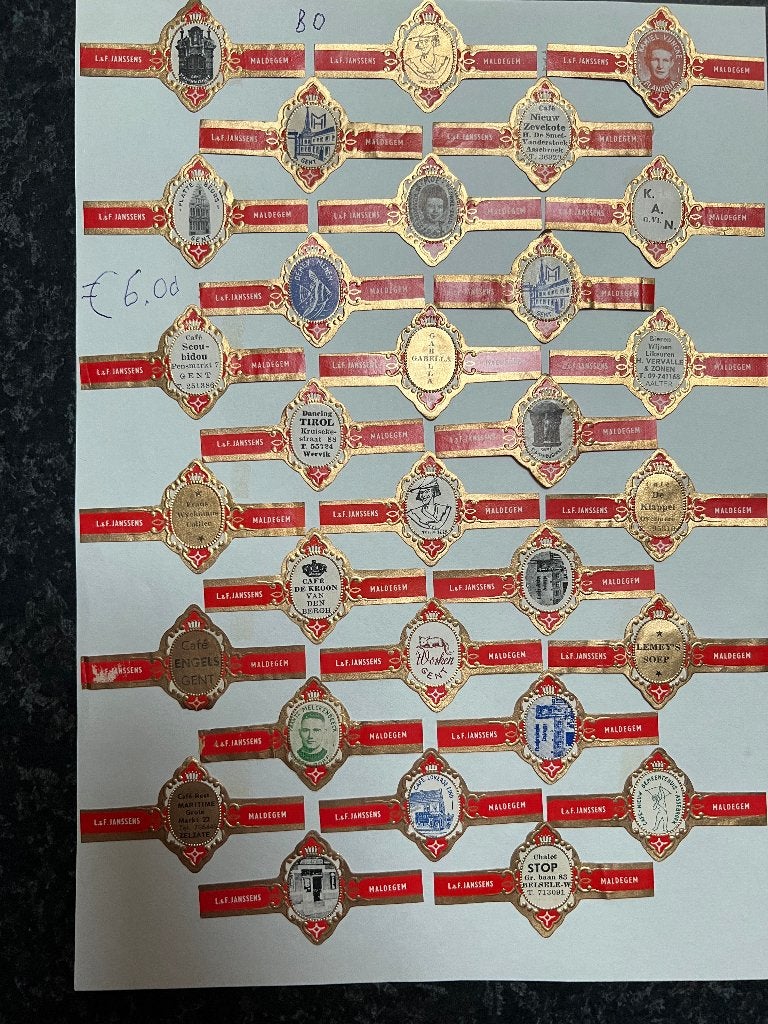 SIGARENBANDEN, Ophalen of Verzenden, Sigarenbandjes