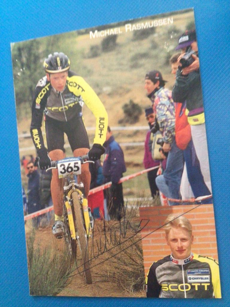 wielerkaart 1996 team vtt  scott michael rasmussen signe, Envoi, Utilisé