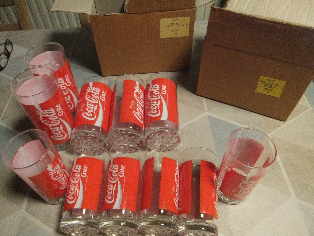 coca cola glazen, Verzamelen, Ophalen of Verzenden, Nieuw, Frisdrankglas