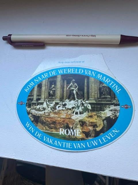 sticker martini Rome vakantie, Nieuw, Ophalen of Verzenden, 8000 Br, Martini