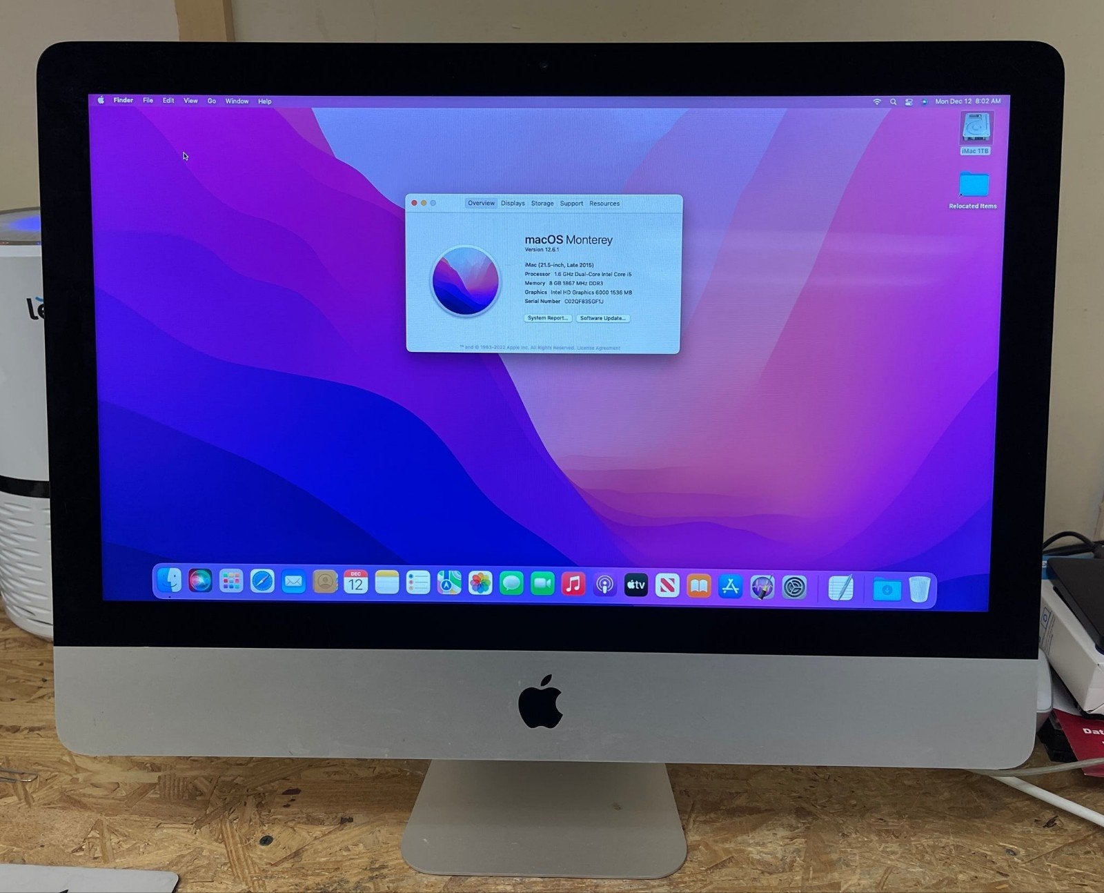 iMac 21.5 inch 2013 core i5 16gb 128gb ssd 1tb hdd, Informatique & Logiciels, Apple Desktops, Comme neuf, Enlèvement, 1 TB, 21.5 inch