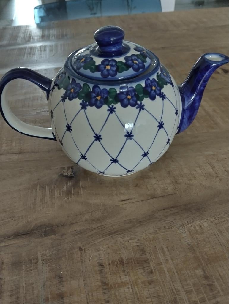 Poolse aardewerk, theepot, Antiek en Kunst, Ophalen of Verzenden