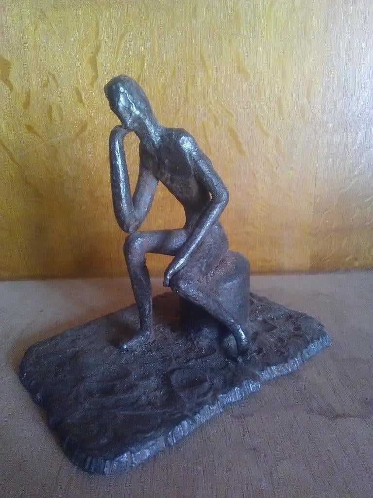 Ancienne statue le penseur, Antiquités & Art, Statue, Fait main, Homme, Enlèvement