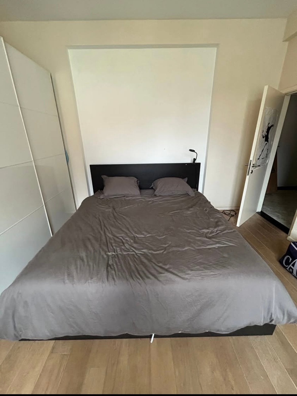 Lit IKEA MALM 180x200 complet (matelas, sommiers rangements), Enlèvement, Utilisé, 180 cm, 200 cm