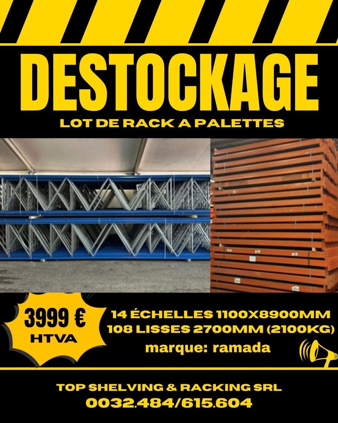LIQUIDATION RACK A PALETTE