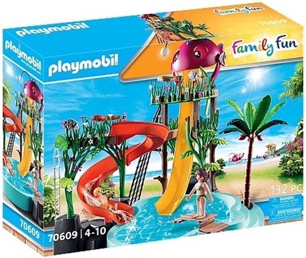 PLAYMOBIL Family Fun Waterpark met glijbanen - 70609, Kinderen en Baby's, Ophalen, Complete set, Overige typen, Nieuw