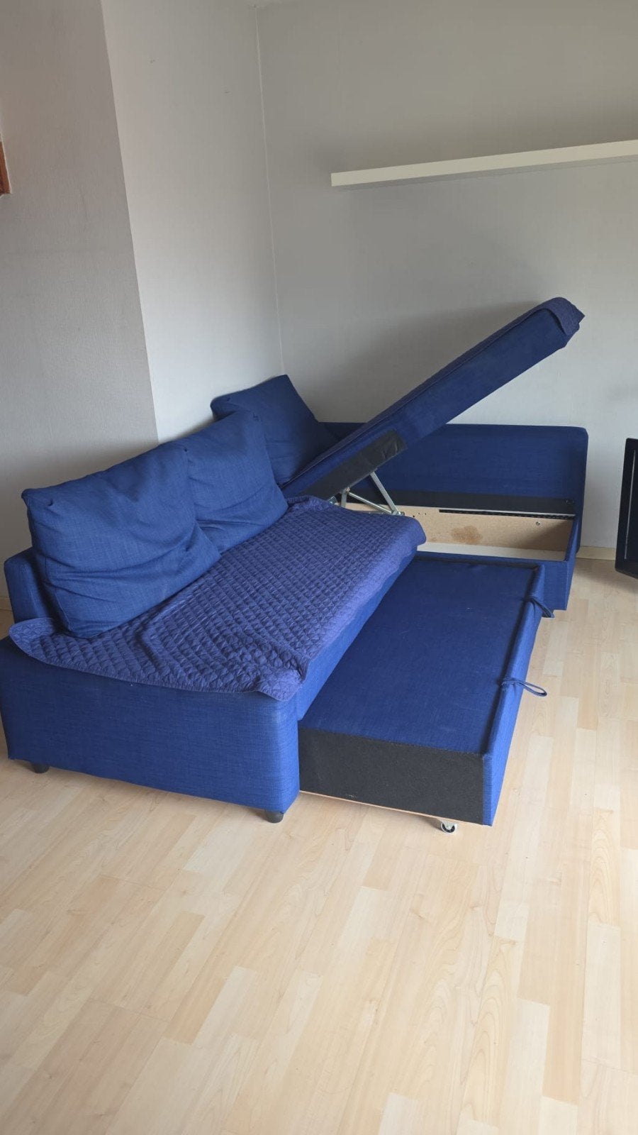 Sofabed met opbergruimte, Ophalen