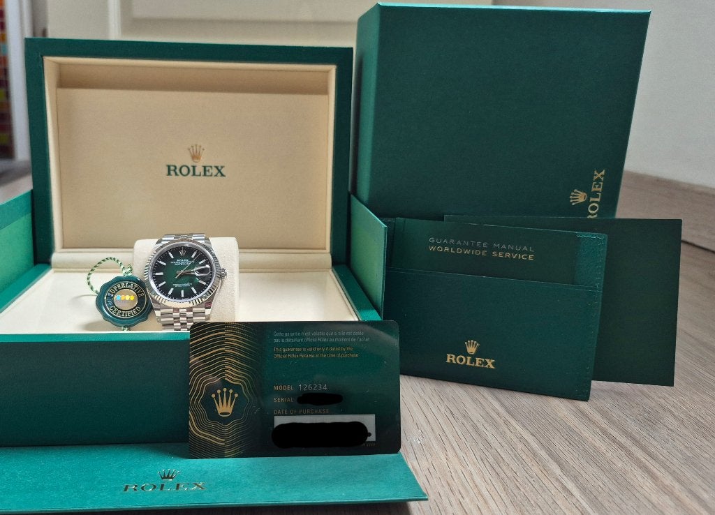 Rolex DateJust groene ombre 36 mm, Handtassen en Accessoires, Horloges | Heren, Staal, Polshorloge, Nieuw, Ophalen of Verzenden