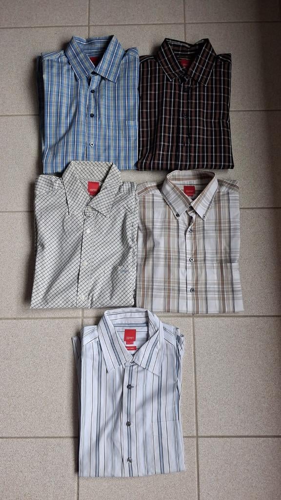5 hemden Esprit Large, Kleding | Heren, Overhemden, Ophalen of Verzenden, Zo goed als nieuw, Esprit, Halswijdte 41/42 (L)