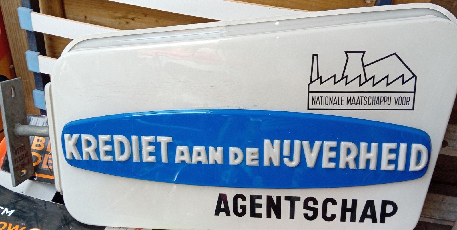 lichtbak, Ophalen, Gebruikt, Reclamebord