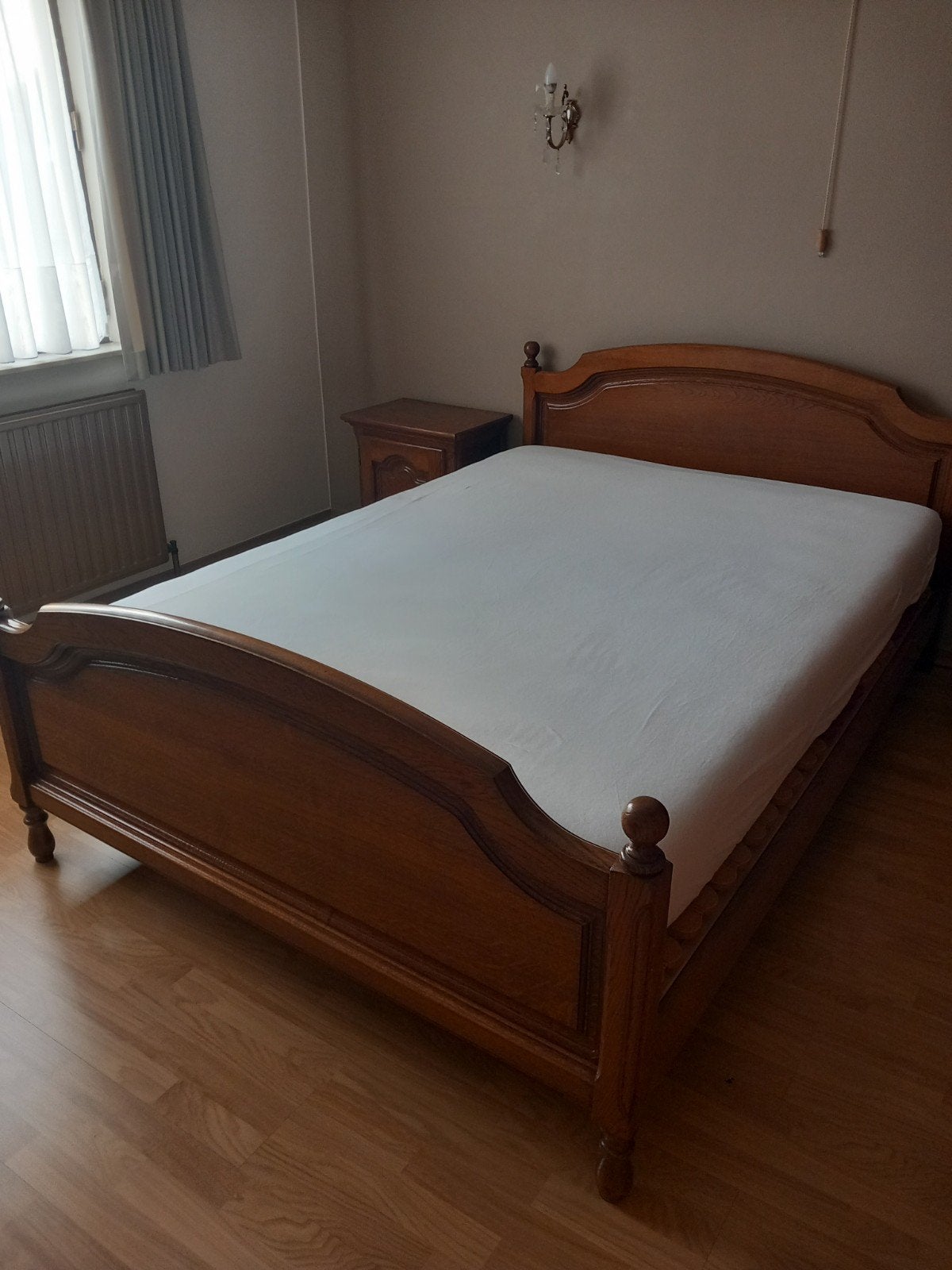 vol eiken slaapkamer, Huis en Inrichting, Slaapkamer | Complete slaapkamers, Ophalen, Zo goed als nieuw, Tweepersoons, Klassiek eiken slaapkamer