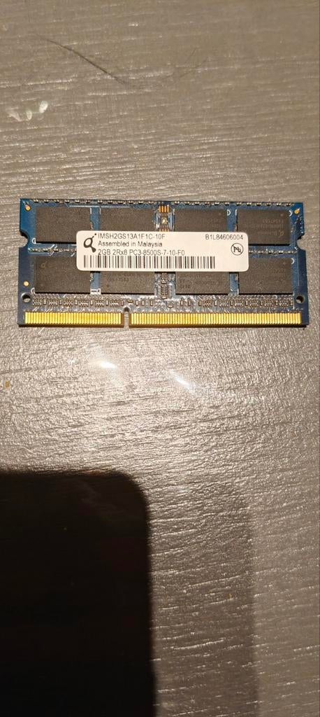Ram SODIMM voor laptop, Computers en Software, RAM geheugen, Ophalen, Gebruikt, DDR3, 2 GB