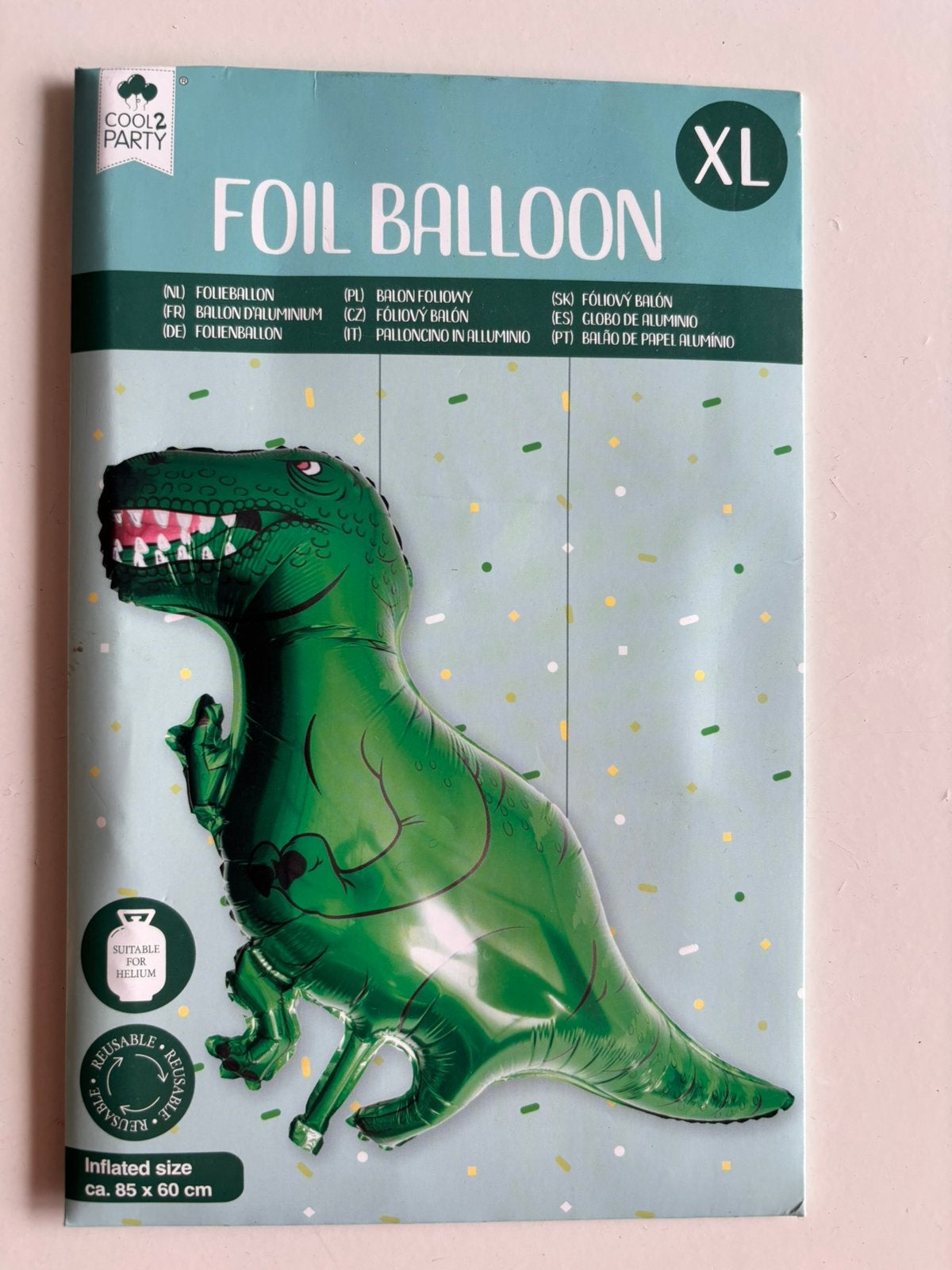 Folie ballon dinosaurus, Hobby en Vrije tijd, Feestartikelen, Ophalen, Nieuw