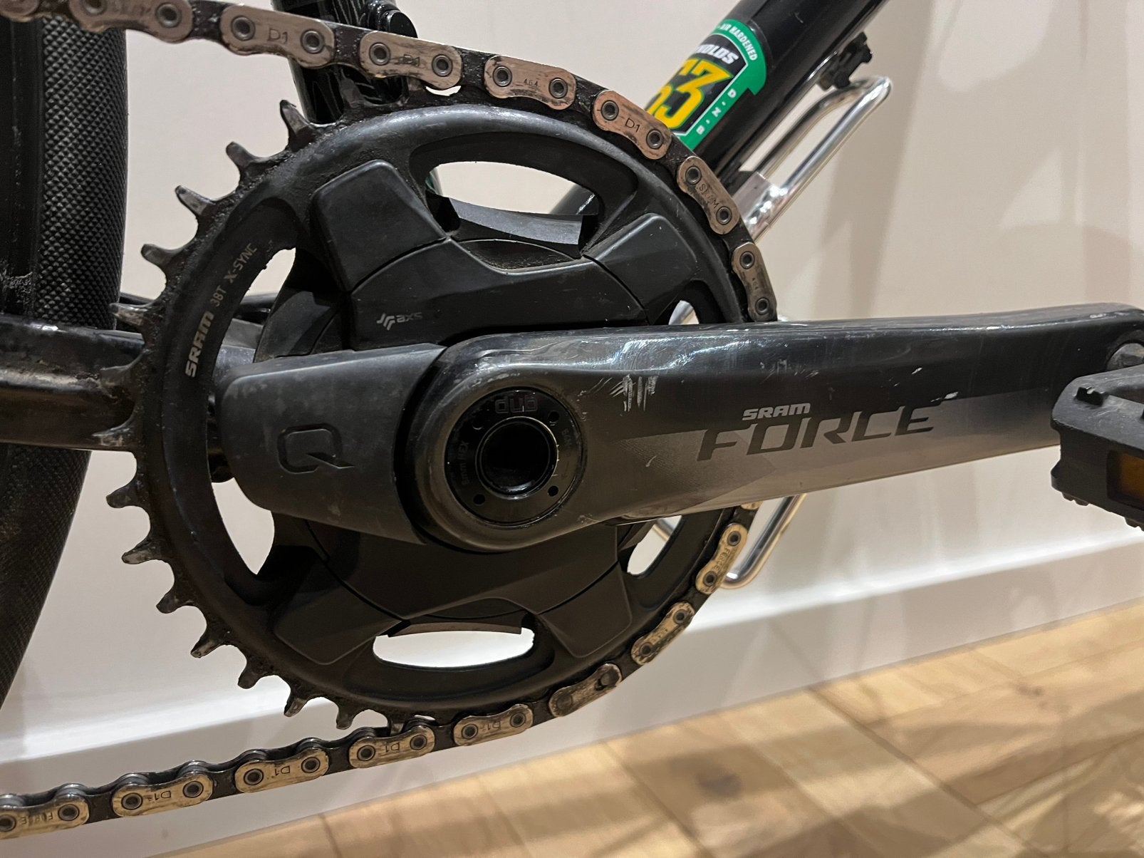 Sram Force Single Chainring Quarq powermeter, Fietsen en Brommers, Crankstel of Pedalen, Gebruikt, Ophalen of Verzenden, Gravelbike
