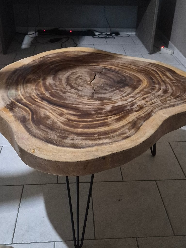 Table basse en bois massif, Enlèvement, Comme neuf, Autres formes, Autres essences de bois