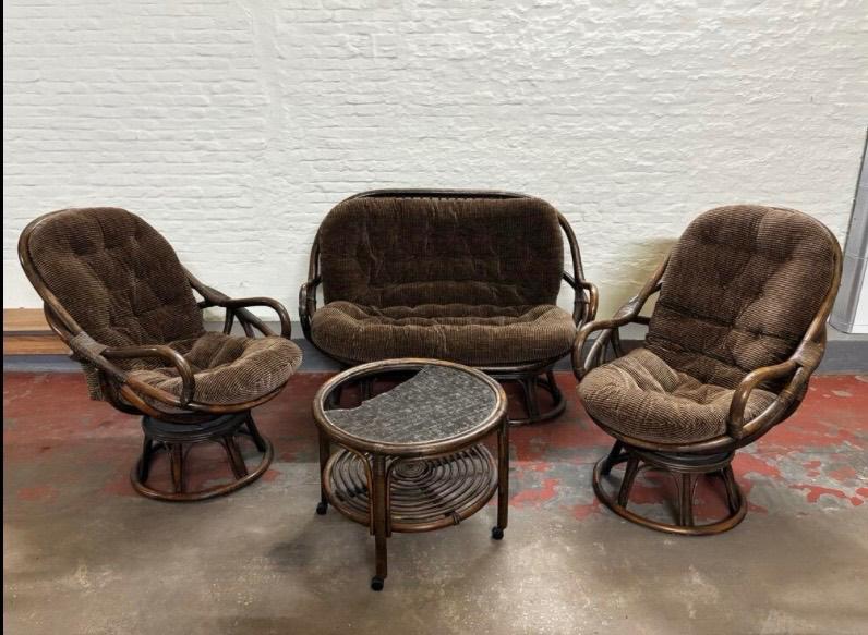 Rotan salon, Ophalen, Gebruikt, Stof