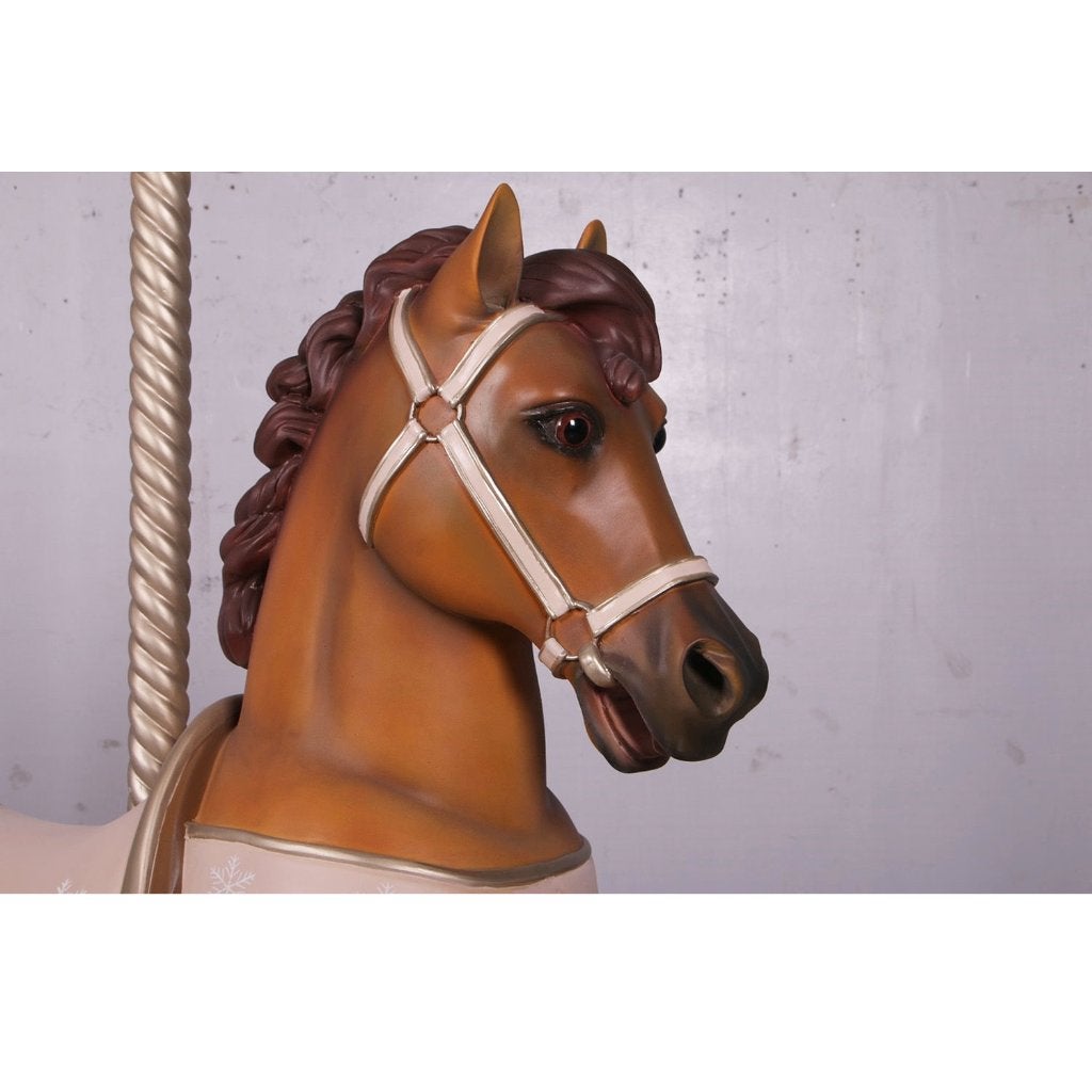 Carrousel de Noël Horse Brown — Hauteur du cheval 145 cm, Enlèvement, Neuf