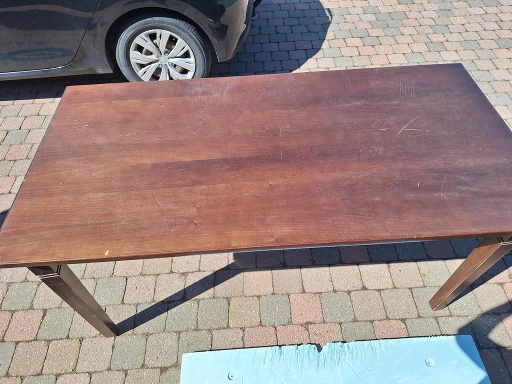 2 houten eettafels, Ophalen, Gebruikt, Eikenhout, 50 tot 100 cm