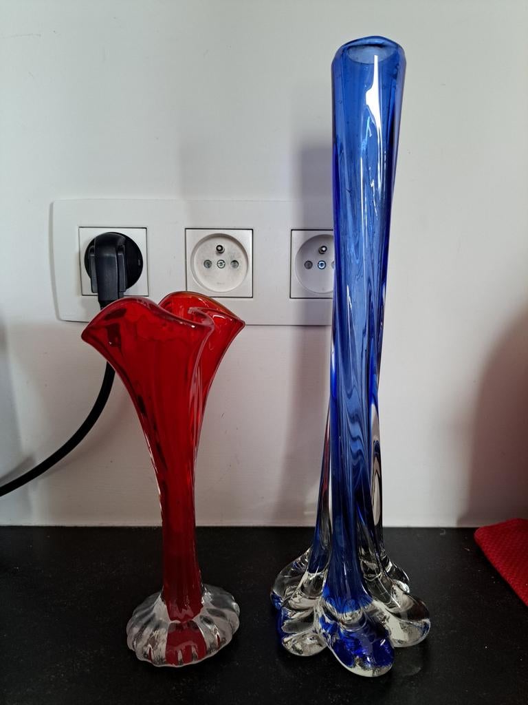 5 x vintage en antieke vaas en lampenvoet, Ophalen