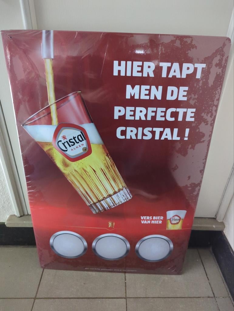Reclamebord Cristal, Verzamelen, Ophalen, Nieuw, Reclamebord