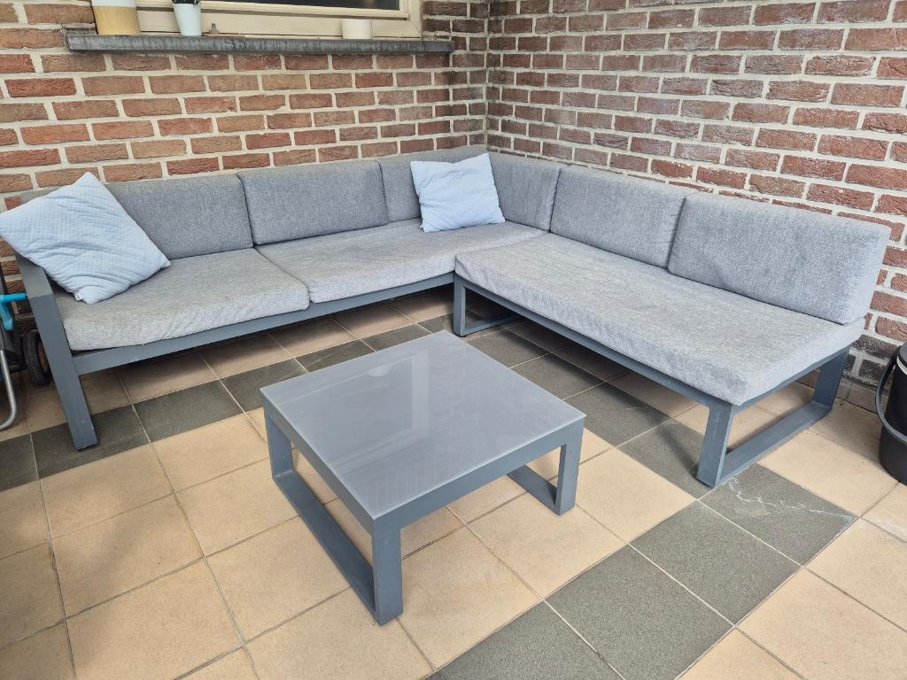 Loungeset tuin, Ophalen, 5 zitplaatsen, Gebruikt, Aluminium