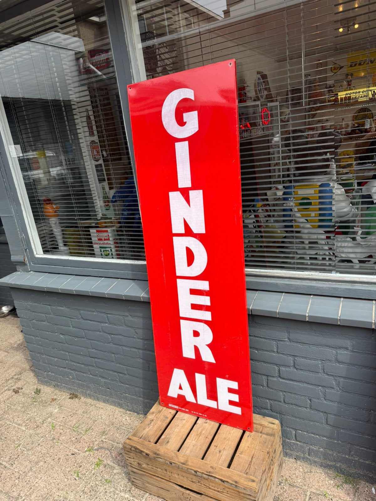 Ginder Ale oud reclamebord 1962, Ophalen, Gebruikt, Reclamebord