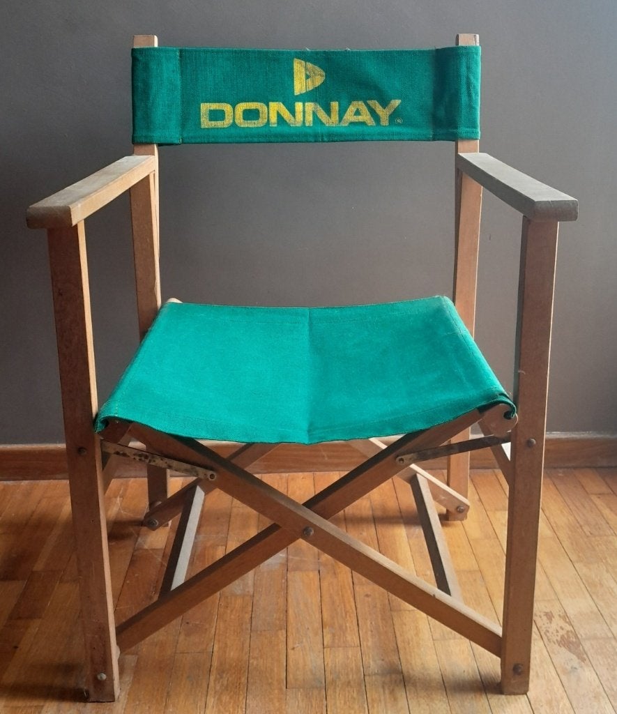 Chaise bois Tennis DONNAY repliable - VINTAGE, Enlèvement, Utilisé, Autres marques