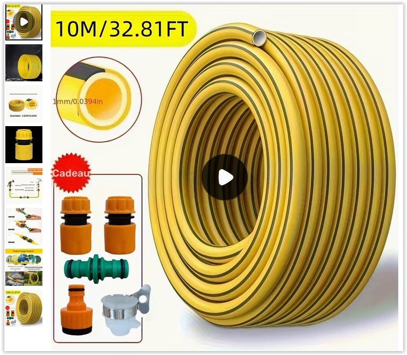 Tuyau d'arrosage de jardin en PVC 10M/32.81Ft avec connecteu, Neuf, 6 mètres ou plus, Enlèvement ou Envoi, PVC