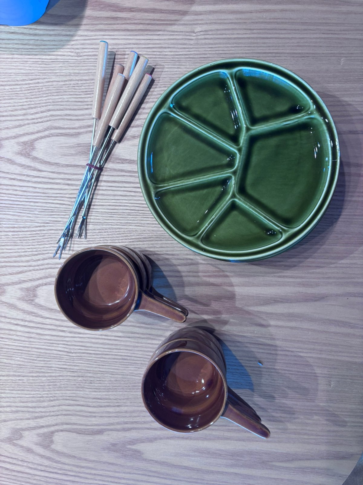 Ensemble vintage pour fondue, Antiquités & Art, Enlèvement